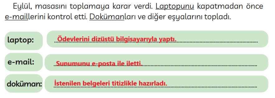 3. Sınıf Türkçe Ders Kitabı Sayfa 238 Cevapları MEB Yayınları