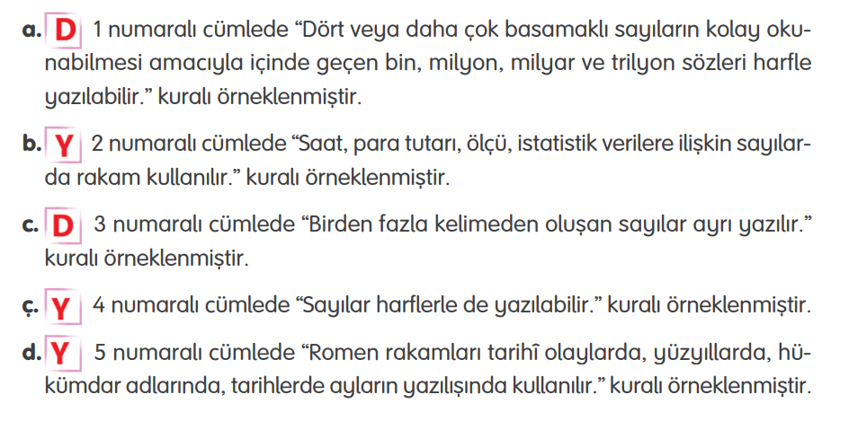 4. Sınıf Türkçe Ders Kitabı Sayfa 197 Cevapları TUNA Yayınları