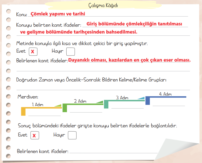 5. Sınıf Türkçe Ders Kitabı Sayfa 47 Cevapları MEB Yayınları