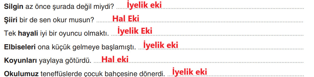 6. Sınıf Türkçe Ders Kitabı Sayfa 181 Cevapları Yıldırım Yayınları