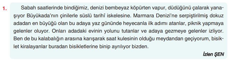 6. Sınıf Türkçe Ders Kitabı Sayfa 209 Cevapları Yıldırım Yayınları