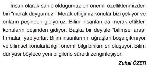 6. Sınıf Türkçe Ders Kitabı Sayfa 212 Cevapları Yıldırım Yayınları