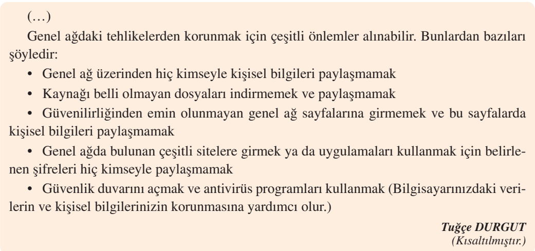 6. Sınıf Türkçe Ders Kitabı Sayfa 247 Cevapları Yıldırım Yayınları