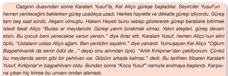 7.  Sınıf Türkçe Ders Kitabı Sayfa 216 Cevapları Özgün Yayınları